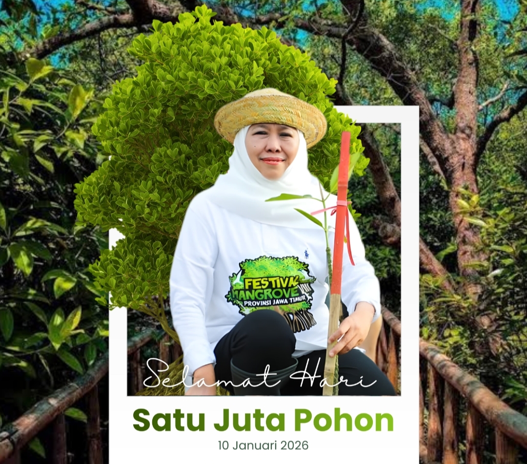 Di Hari Gerakan Satu Juta Pohon, Gubernur Khofifah Ajak Jaga Alam, Tanam, Rawat  dan Peduli Lingkungan