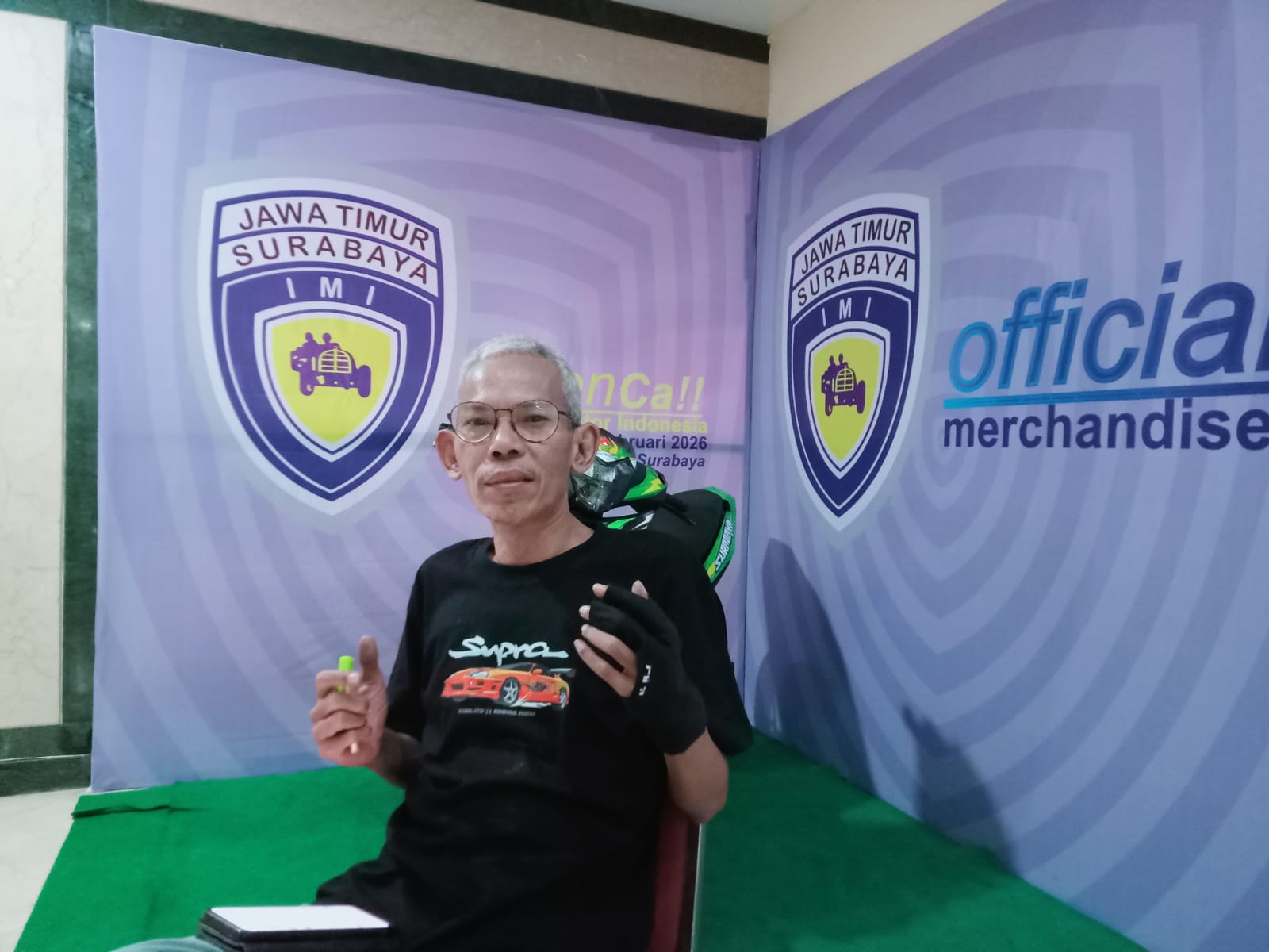 Ketua IMI Surabaya Samsurin jelaskan promosi seleksi atlet balap motor